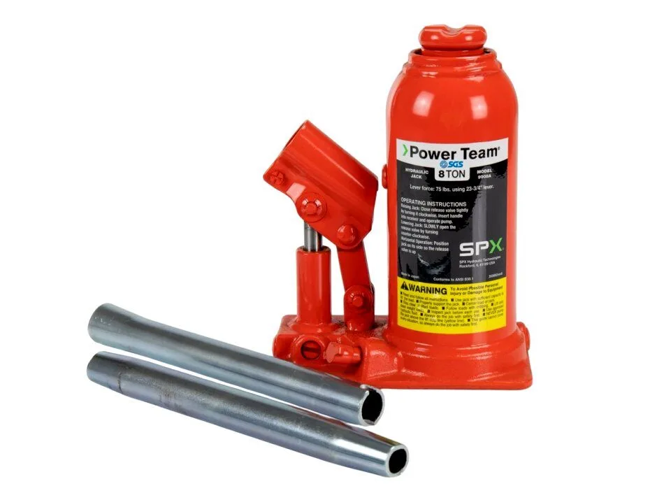 Power Team 9008A 8 Ton Bottle Jack with 4.7 In Stroke